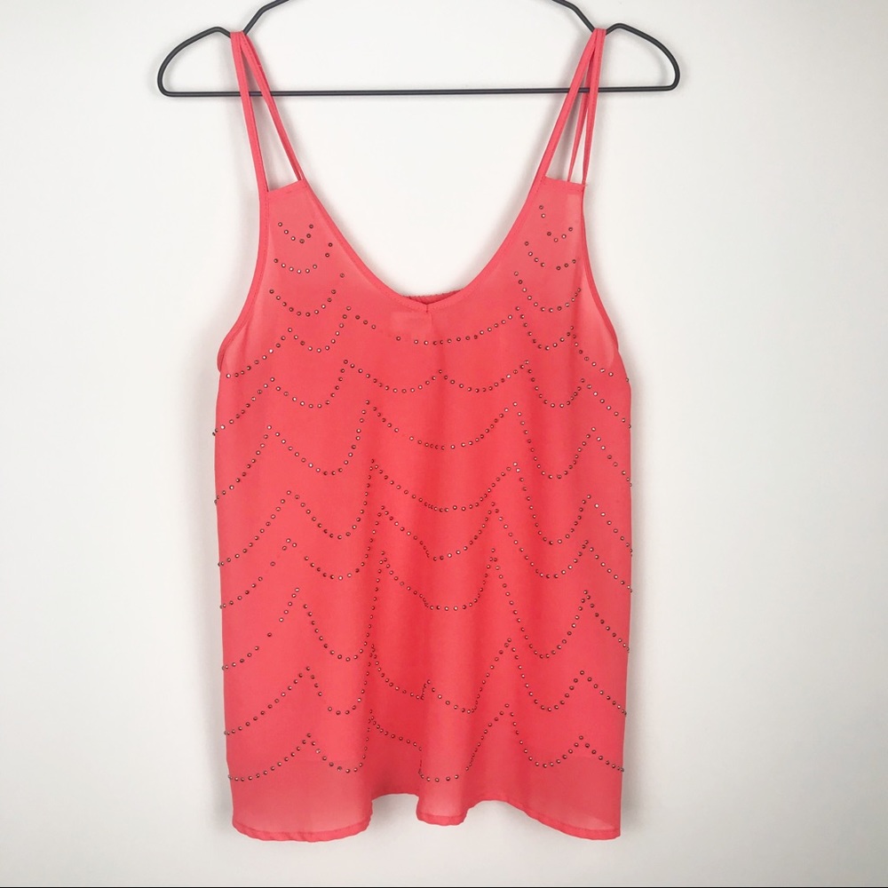 UMGEE Coral Studded Double Strap Tank Top